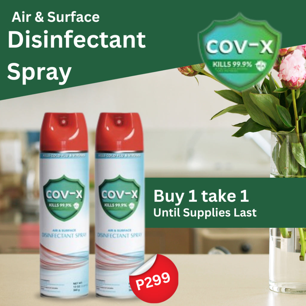 Bundle Of 2 COV-X Air and Surface Disinfectant Spray 360g